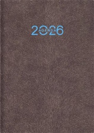 Naptár, tervező, A5, heti, DAYLINER "Animal", Grizzly-szürkésbarna