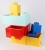Tárolódoboz, szögletes, LEGO, sárga